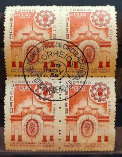 C 442 Selo Cinquentenario da Fabrica Getulio Vargas Piquete Exercito Militar 1959 Quadra CBC RJ 3