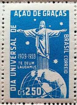 C 443 Selo Cinquentenario Dia de Acao de Gracas 1959