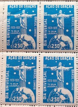 C 443 Selo Cinquentenario Dia de Acao de Gracas 1959 Quadra 2