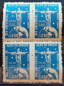 C 443 Selo Cinquentenario Dia de Acao de Gracas 1959 Quadra 3