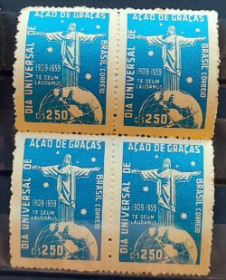 C 443 Selo Cinquentenario Dia de Acao de Gracas 1959 Quadra 4