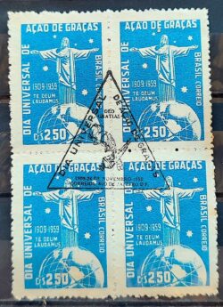 C 443 Selo Cinquentenario Dia de Acao de Gracas 1959 Quadra CBC RJ 1