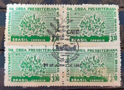 C 444 Selo Centenario Obra Presbiteriana Religiao 1959 Quadra CBC SP