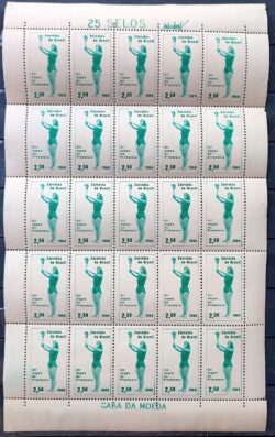 C 453 Selo Jogos da Primavera Mulher 1960 Folha 1