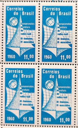 C 454 Selo Campeonato Mundial de Volei 1960 Quadra