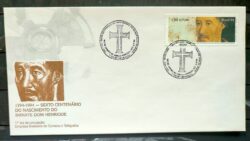Envelope FDC 609 Infante Dom Henrique Portugal Navio Mapa 1994 CBC RJ 3