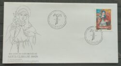 Envelope FDC 630 Santa Clara de Assis Religiao 1994 CBC Brasilia 1