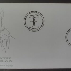Envelope FDC 630 Santa Clara de Assis Religiao 1994 CBC Brasilia 2