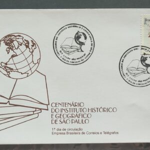 Envelope FDC 632 Instituto Historico e Geografico Mapa 1994 CBC SP