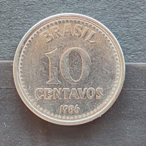 Moeda Brasil 1986 10 Centavos Cruzado Sob