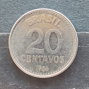 Moeda Brasil 1986 20 Centavos Cruzado Sob