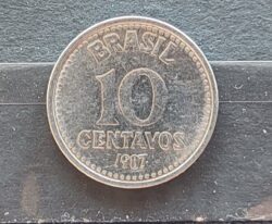 Moeda Brasil 1987 10 Centavos Cruzado Sob