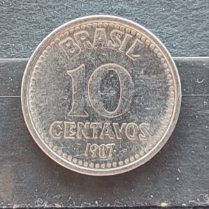 Moeda Brasil 1987 10 Centavos Cruzado Sob