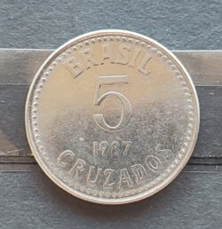 Moeda Brasil 1987 5 Cruzado Sob