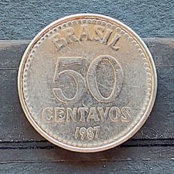 Moeda Brasil 1987 50 Centavos Cruzado