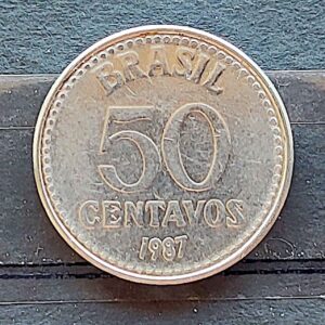 Moeda Brasil 1987 50 Centavos Cruzado Sob