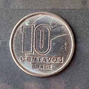 Moeda Brasil 1989 10 Cruzado Novo Centenario da Republica Garimpo Ouro Sob