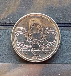 Moeda Brasil 1990 10 Cruzado Novo Centenario da Republica Garimpo Ouro