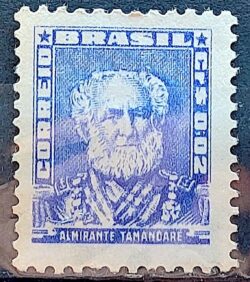 Selo Regular Cod RHM 489 Bisneta Almirante Tamandare Filigrana Q 1954