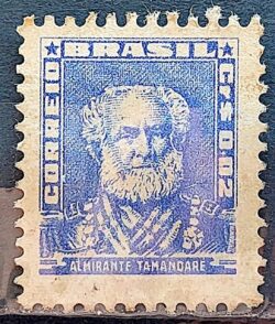 Selo Regular Cod RHM 489 Bisneta Almirante Tamandare Filigrana Q 1954 Circulado 1