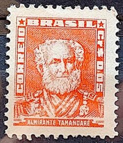 Selo Regular Cod RHM 490 Bisneta Almirante Tamandare Filigrana Q 1954 Circulado 5