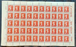 Selo Regular Cod RHM 490 Bisneta Almirante Tamandare Filigrana Q 1954 Folha