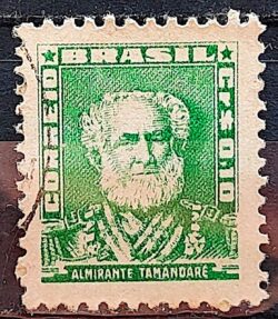 Selo Regular Cod RHM 491 Bisneta Almirante Tamandare Filigrana Q 1954 Circulado 2