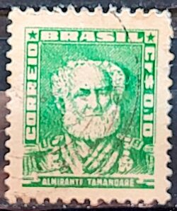 Selo Regular Cod RHM 491 Bisneta Almirante Tamandare Filigrana Q 1954 Circulado 6