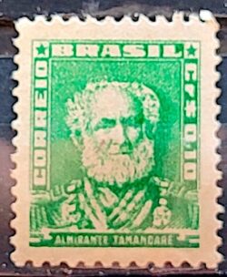 Selo Regular Cod RHM 491 Bisneta Almirante Tamandare Filigrana Q 1954 Circulado 7