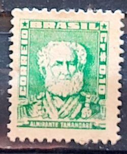 Selo Regular Cod RHM 491 Bisneta Almirante Tamandare Filigrana Q 1954 Circulado 9