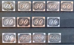 Selo Replica Inclinados 1844 Serie Completa REPLICA