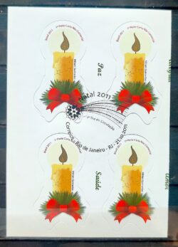 C 3138 Selo Velas de Natal Religiao 2011 Quadra CBC RJ
