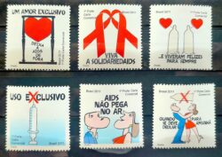 C 3158 Selo Campanha de Prevencao da AIDS Saude 2011 Separdos