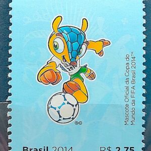 C 3333 Selo Copa do Mundo de Futebol Mascote 2014
