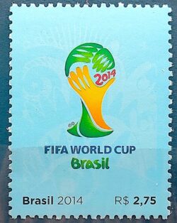 C 3335 Selo Copa do Mundo de Futebol Logo 2014