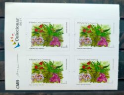 C 3707 Selo Flores da Mata Atlantica 2017 Autoadesivo Quadra Vinheta Colecionar
