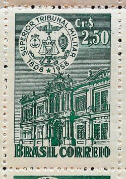 C 404 Selo Sesquicentenario Superior Tribunal Militar Direito Justica 1958