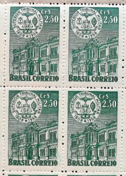 C 404 Selo Sesquicentenario Superior Tribunal Militar Direito Justica 1958 Quadra