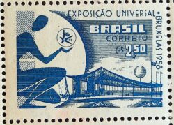 C 405 Selo Congresso Exposicao Universal Bruxelas Belgica 1958