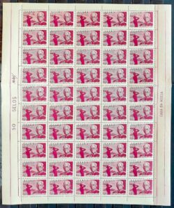 C 406 Selo Marechal Rondon Militar Aviao Dia do Indio 1958 Folha