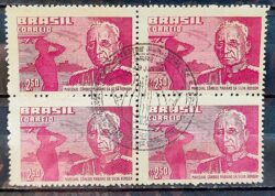 C 406 Selo Marechal Rondon Militar Aviao Dia do Indio 1958 Quadra CBC