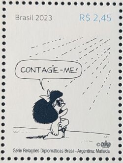 C 4122 Selo Relacoes Diplomaticas Argentina Mafalda Oculos Sol 2023