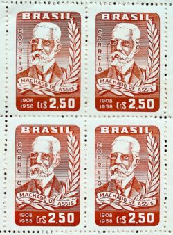 C 424 Selo Machado de Assis Escritor Literatura 1958 Quadra