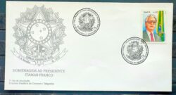 Envelope FDC 638 1995 Presidente Itamar Franco Bandeira Brasao CBC Brasilia 2
