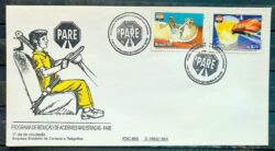 Envelope FDC 650 1995 Campanha Reducao Acidentes Estradas Transito Seguranca Saude CBC Brasilia