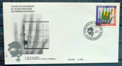 Envelope FDC 657 1995 Wilhelm Roentgen Raio X Ciencia Saude CBC BA 2