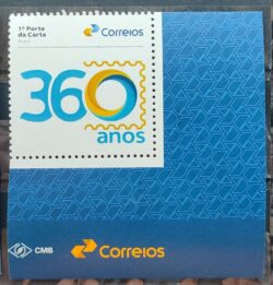 SI 02 Selo Institucional 360 Anos dos Correios Servico Postal 2023 Vinheta Correios
