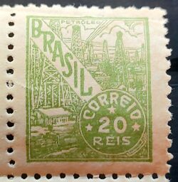 Selo Regular Cod RHM 354 Netinha Petroleo Energia 20 Reis Filigrana P 1941