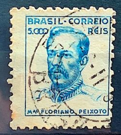 Selo Regular Cod RHM 434 Netinha Marechal Floriano Peixoto 5000 Reis Filigrana M 1942 Circulado 1