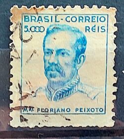 Selo Regular Cod RHM 434 Netinha Marechal Floriano Peixoto 5000 Reis Filigrana M 1942 Circulado 2